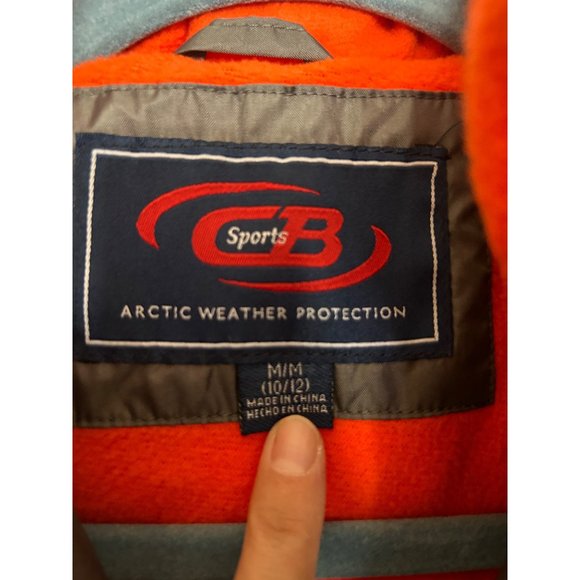 CB Sports Hooded Puffer Jacket and Fleece Beanie Size M/10-12 - Picture 3 of 9